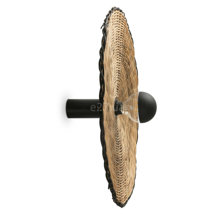 Бра Faro 62174-69 Costas 600 H140 Black/rattan wall/ceiling lamp · Faro · faro-62174-69