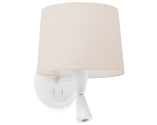 Бра Faro 64308-02 CONGA White/beige wall lamp with reader