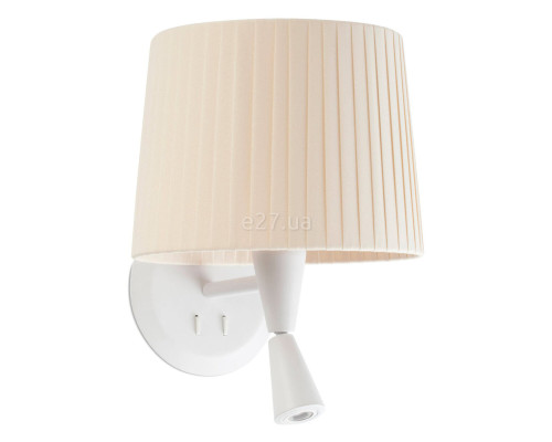 Бра Faro 64308-35 SAMBA White/ribbon beige wall lamp with reader