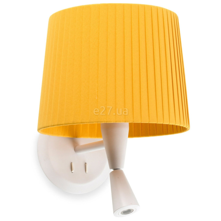 Бра Faro 64308-36 SAMBA White/ribbon yellow wall lamp with reader · Faro · faro-64308-36