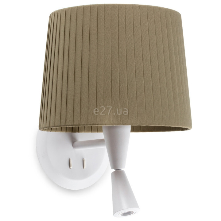 Бра Faro 64308-37 SAMBA White/ribbon green wall lamp with reader · Faro · faro-64308-37