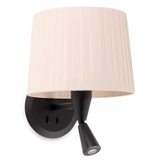 Бра Faro 64309-35 SAMBA Black/ribbon beige wall lamp with reader