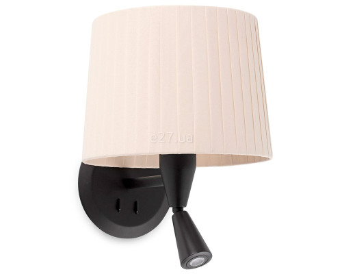 Бра Faro 64309-35 SAMBA Black/ribbon beige wall lamp with reader
