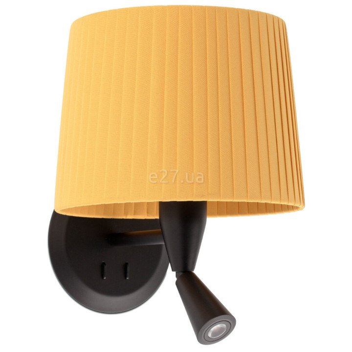 Бра Faro 64309-36 SAMBA Black/ribbon yellow wall lamp with reader · Faro · faro-64309-36