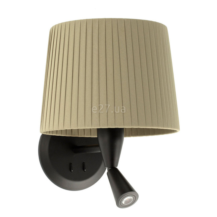 Бра Faro 64309-37 SAMBA Black/ribbon green wall lamp with reader · Faro · faro-64309-37