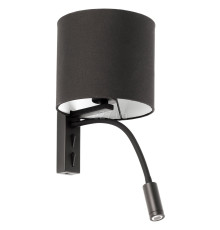 Бра Faro 64323 TIRA Black wall lamp with reader