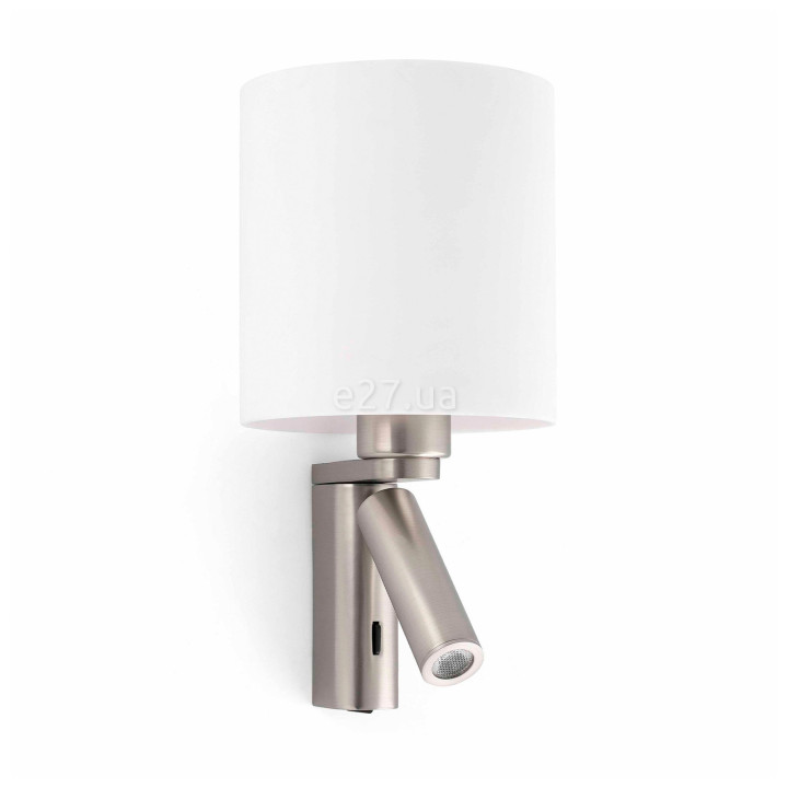 Бра Faro 68498 ROB SHADE Matt nickel wall lamp with reader · Faro · faro-68498
