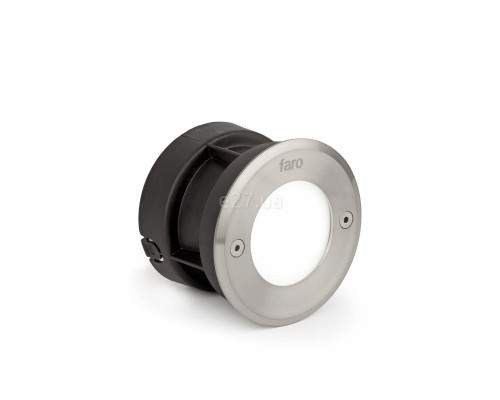 Грунтовий світильник Faro 71498N LED 18 R Inox round recessed lamp 3000K, 3 Вт, 51 лм, 3000K