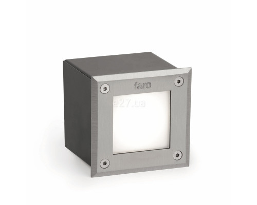 Грунтовий світильник Faro 71499N LED 18 SQ Inox square recessed lamp 3000K, 3 Вт, 51.4 лм, 3000K