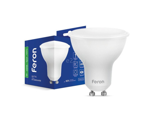 Лампа світлодіодна Feron 1873 LB-716, MR-тип 6W 6500К GU10, 120°