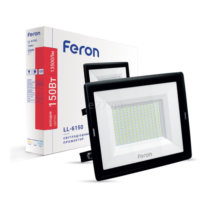Прожектор Feron 1877 LL-6150, 150 Вт, 13500 лм, 6500K · Feron · feron-1877