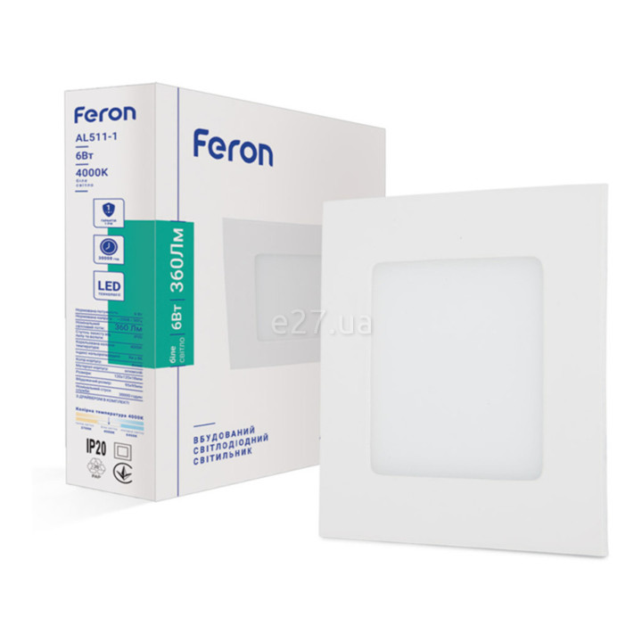 Точковий світильник Feron 1886 DH028, 6 Вт, 360 лм, 4000K · Feron · feron-1886