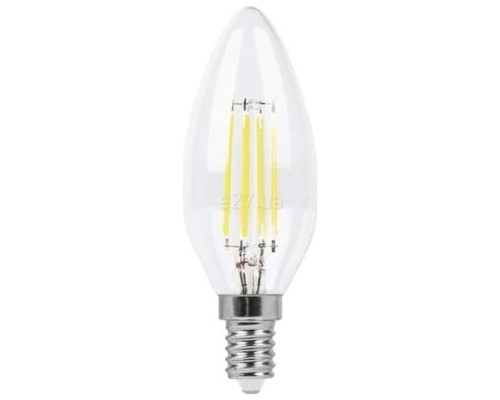 Лампа світлодіодна Feron 25749 Filament LB-158, C37 6W 4000K E14, 300°