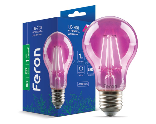 Лампа світлодіодна Feron 40139 LB-708, A60 8W E27, 300°