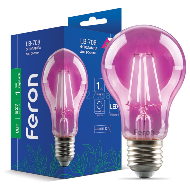 Лампа світлодіодна Feron 40139 LB-708, A60 8W E27, 300° · Feron · feron-40139