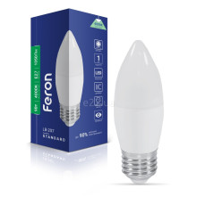Лампа світлодіодна Feron 40183 LB-207, C37 9W 4000K E27, 200°