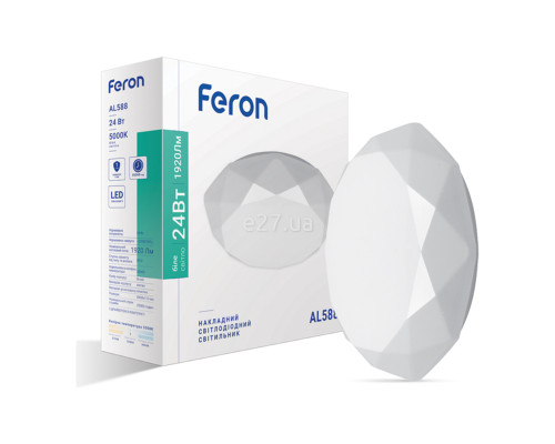 Стельовий світильник Feron 40193 AL588, 24 Вт, 1920 лм, 5000K