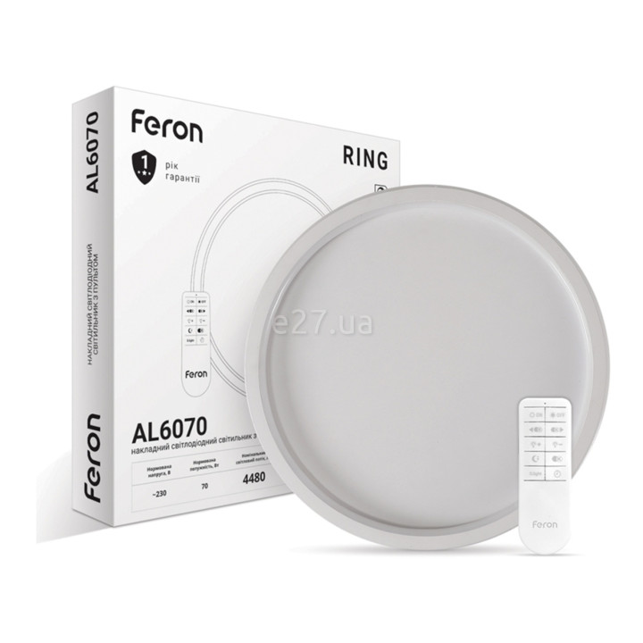 Стельовий світильник Feron 40215 AL6070, 70 Вт, 4480 лм, 3000-6500K · Feron · feron-40215