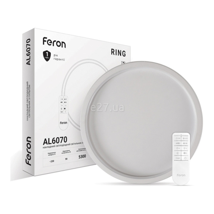 Стельовий світильник Feron 40216 AL6070, 90 Вт, 5300 лм, 3000-6500K · Feron · feron-40216