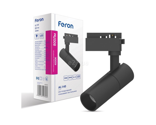 Трековий світильник Feron 41610 AL140, 10 Вт, 800 лм, 4000K