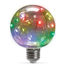 Лампа світлодіодна Feron 41676 LB-381, G80 1W RGB E27, 270°
