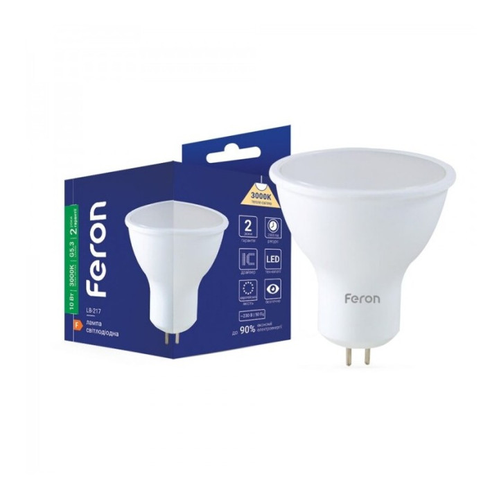 Лампа світлодіодна Feron 80861 LB-217, 10W 3000K G5.3 · Feron · feron-80861