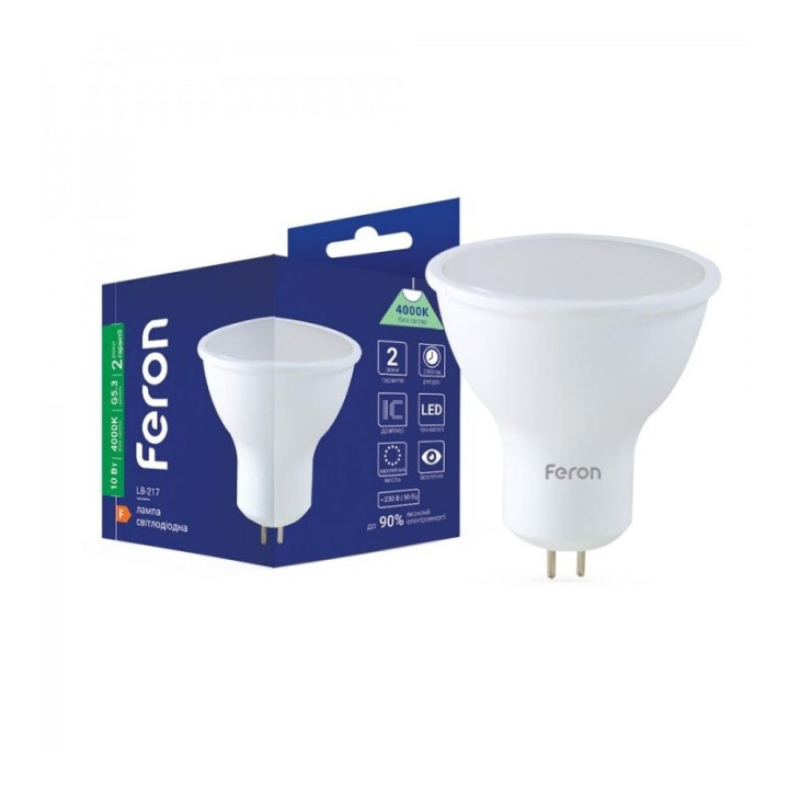 Лампа світлодіодна Feron 80862 LB-217, 10W 4000K G5.3 · Feron · feron-80862