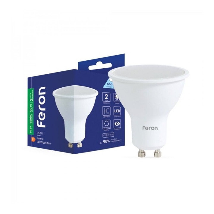 Лампа світлодіодна Feron 80866 LB-217, 10W 6500K GU10 · Feron · feron-80866