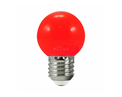 Лампа світлодіодна Goldlux 308757 , G45 0.5W Red E27 (набір з 2шт.), 360°