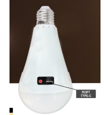 Лампа акумуляторна Horoz Electric 001-092-0012-010 Duralite-12, A75 12W 6400K E27, 175°