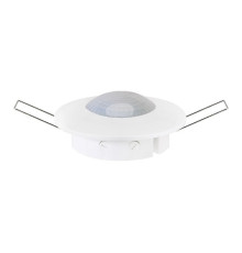 Датчик руху Horoz Electric 088-002-0001-010 Mustang-1, білий, пластик, ip20, для врізного монтажу