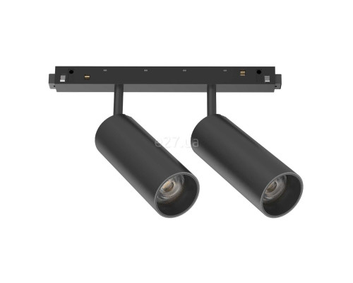 Магнітний трековий світильник Ideal Lux 257662 EGO TRACK DOUBLE 24W 3000K BK, 12 Вт, 2200 лм, 3000K
