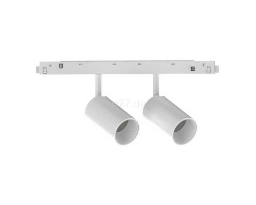 Магнітний трековий світильник Ideal Lux 282954 Ego Track Double 16W 3000K on-off WH, 8 Вт, 1450 лм, 3000K