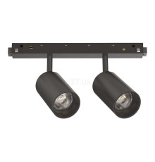 Магнітний трековий світильник Ideal Lux 321806 Ego Track Double 16W 4000K On-off Bk, 8 Вт, 1550 лм, 4000K