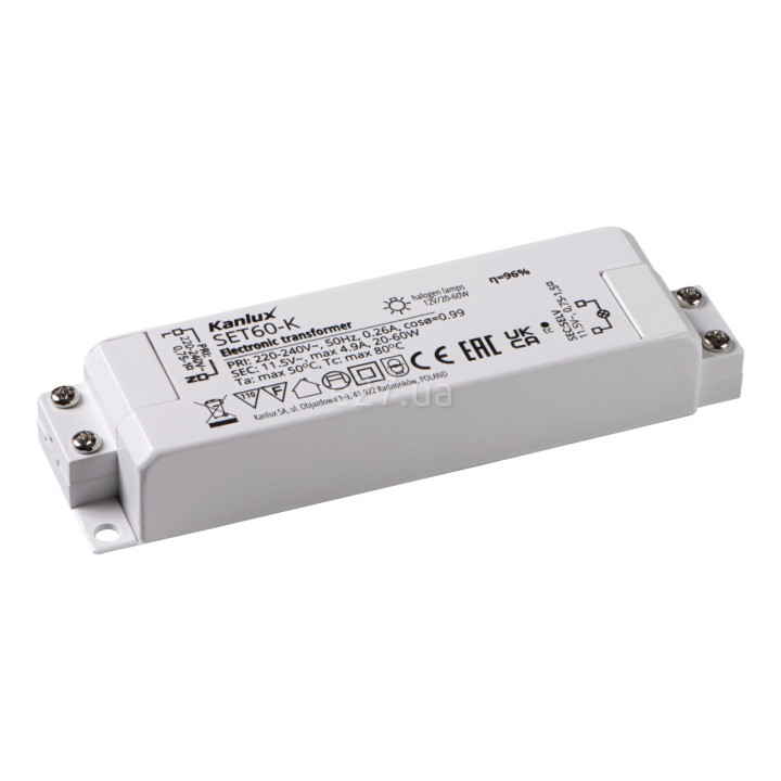 Трансформатор Kanlux 1425 SET60-K, 12V AC, Залежить від навантаження, 60 Вт · Kanlux · kanlux-1425