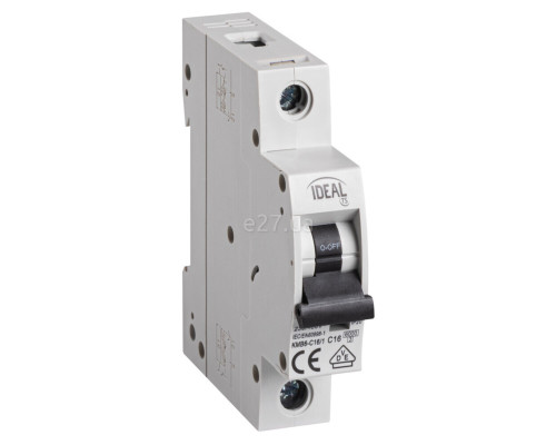 Автоматичний вимикач Kanlux 23143 Ideal TS KMB6-C16/1, 1P, 16A, C, 6kA, на DIN-рейку