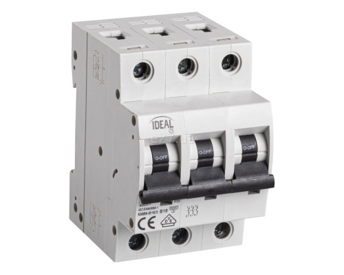 Автоматичний вимикач Kanlux 23149 Ideal TS KMB6-B16/3, 3P, 16A, B, 6kA, на DIN-рейку