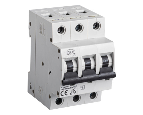 Автоматичний вимикач Kanlux 23154 Ideal TS KMB6-C16/3, 3P, 16A, C, 6kA, на DIN-рейку