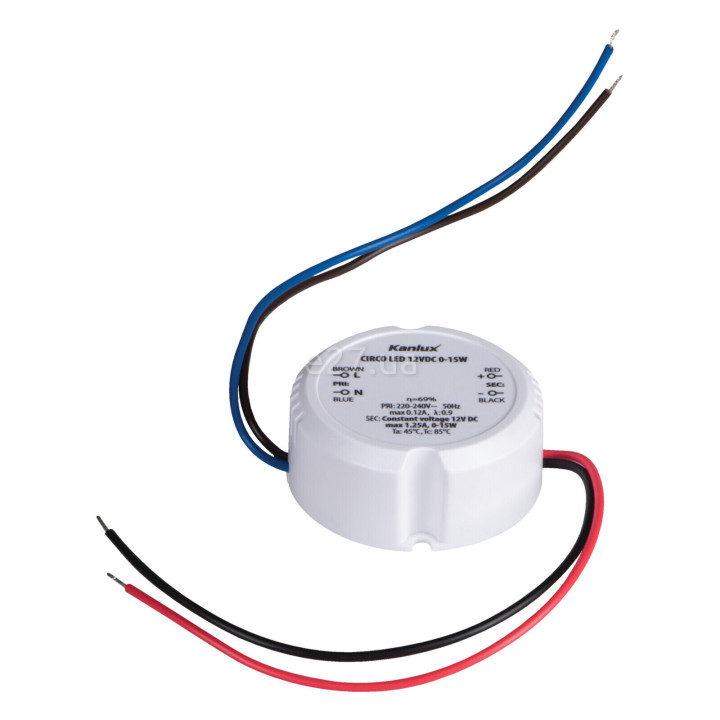 Блок живлення Kanlux 24243 Circo N LED 12VDC 15W, 15 Вт · Kanlux · kanlux-24243