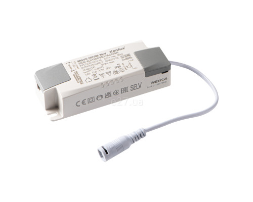 Драйвер Kanlux 28025 Bravo 36W 800mA 30-42V DC, Залежить від навантаження, 800mA DC, 36 Вт