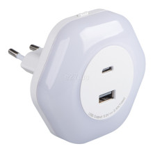 Нічник Kanlux 37397 BOLA LED 2xUSB WW W, 0.22 Вт, 4 лм, 3000К · Kanlux · kanlux-37397