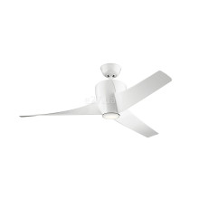 Люстра-вентилятор Kichler KLF-PHREE-56-WHT Phree LED, 10 Вт, 1116 лм, 3000K · Kichler · kichler-klf-phree-56-wht