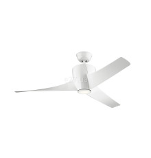Люстра-вентилятор Kichler KLF-PHREE-56-WHT Phree LED, 10 Вт, 1116 лм, 3000K