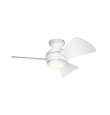 Люстра-вентилятор Kichler KLF-SOLA-34-WHT Sola LED, 10 Вт, 1116 лм, 3000K