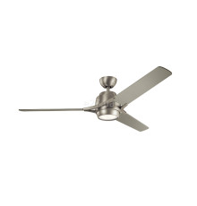 Люстра-вентилятор Kichler KLF-ZEUS-60-BN Zeus LED, 10 Вт, 1116 лм, 3000K