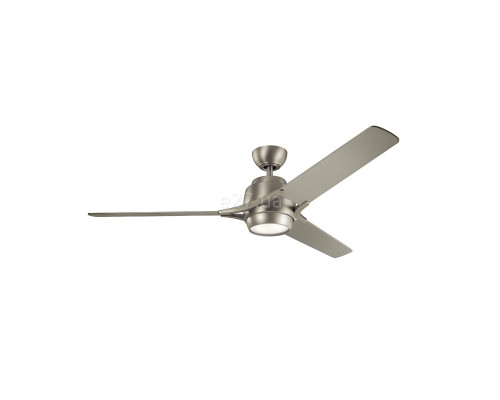 Люстра-вентилятор Kichler KLF-ZEUS-60-BN Zeus LED, 10 Вт, 1116 лм, 3000K