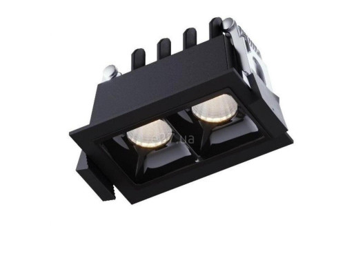 Точковий світильник Kloodi KD-POINT 2X2 4W 3K BK, 2 Вт, 360 лм, 3000K