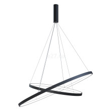 Люстра Kloodi KD-RG DUO 1000/1200 4K BK Ring Giza Duo, 132 Вт, 6600 лм, 4000K · Kloodi · kloodi-kd-rg-duo-1000-1200-4k-bk