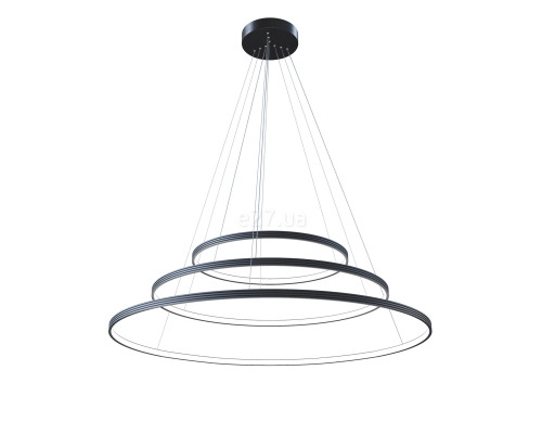 Люстра Kloodi KD-RG MULTI 500/700/900 4K BK Ring Giza Multi, 126 Вт, 6300 лм, 4000K