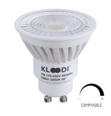 Лампа світлодіодна Kloodi KDGU10-7WSMD 3K 60D DIM , MR16 7W 3000K GU10 Dimmable, 60°